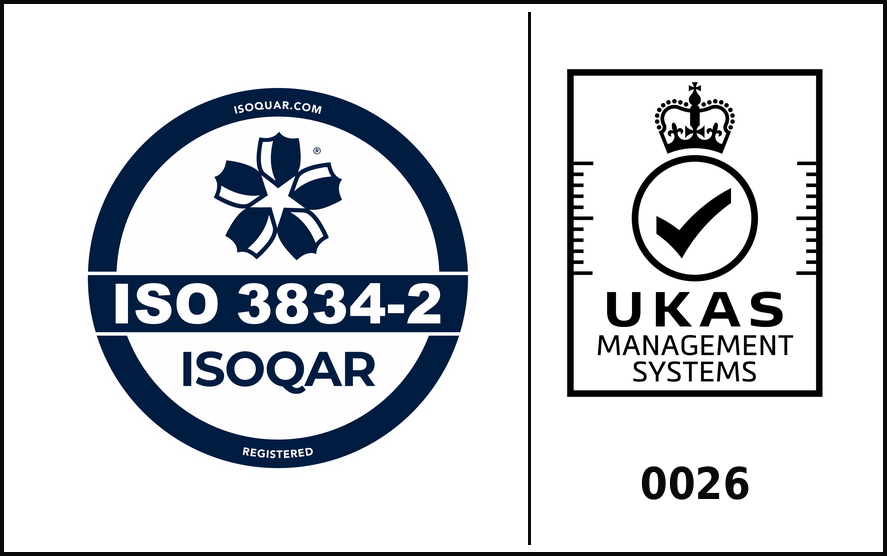 ISO 3834-2 ISOQAR UKAS Registered